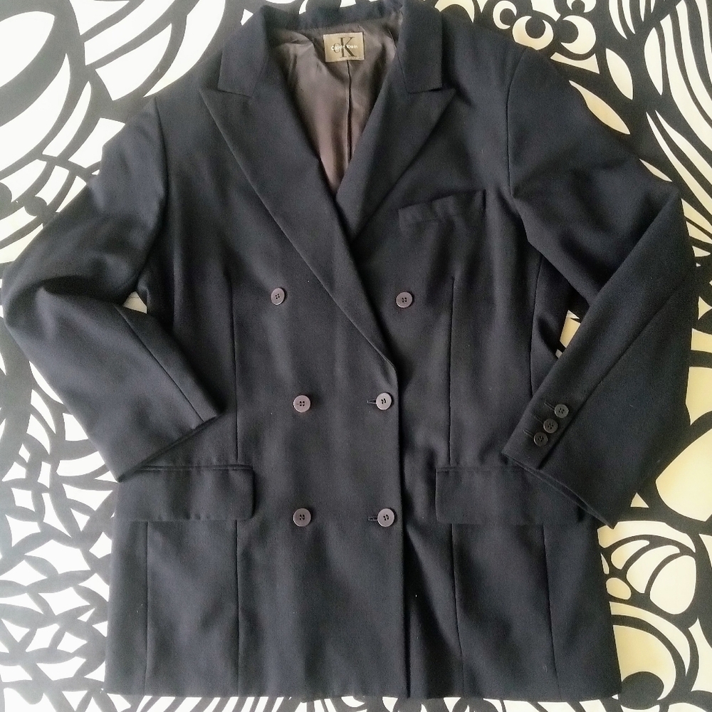 Vtg Calvin Klein Shoulder Pad Jacket